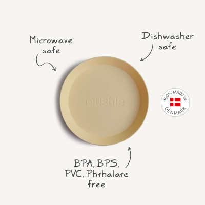 Zestaw talerzy dla dzieci Mushie – talerzyki do nauki jedzenia Soft Lilac