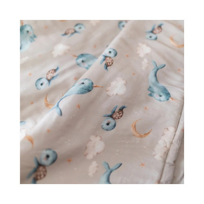 Pościel niemowlęca Rożek 2 w 1 Wieloryb WALDIN BEIGE
