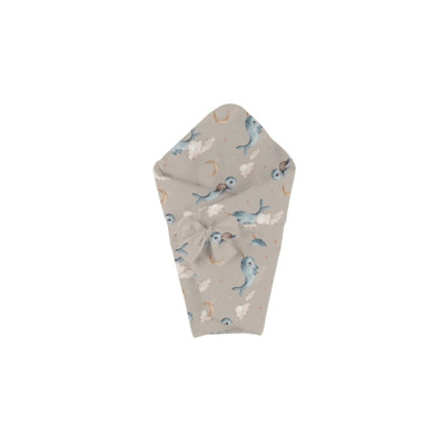 Pościel niemowlęca Rożek 2 w 1 Wieloryb WALDIN BEIGE