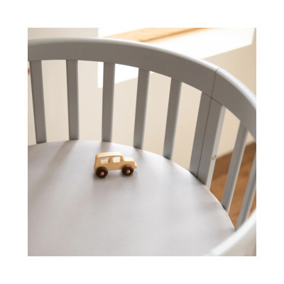 Prześcieradło z bawełny organicznej 73 cm Owal- 7w1 GRAY