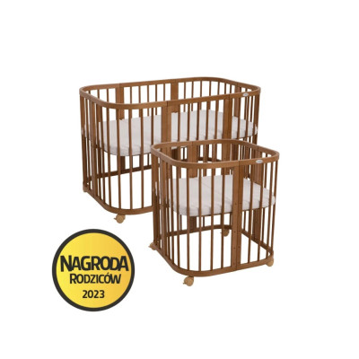 Drewniane Łóżeczko 7w1 z materacem - Vintage