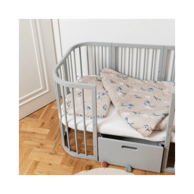 Bambusowa kołdra dziecięca Wieloryby L DARK BEIGE
