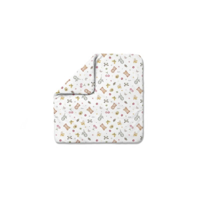 Bambusowa kołdra niemowlęca 75x75 + wstęga do rożka Candy Cute PINK